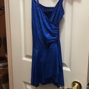 Bright blue dress costume